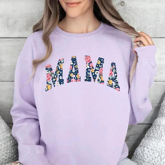 Tops - S Mama Floral sweatshirt, Retro Mom